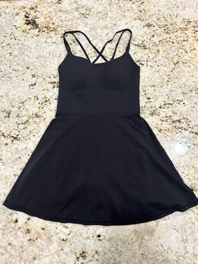aerie Offline Strappy Fit & Flare Athletic dress with built in bike shorts